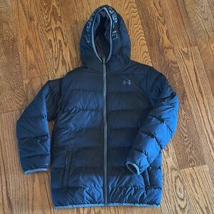 Under Armour Black Hooded Puffer Jacket
